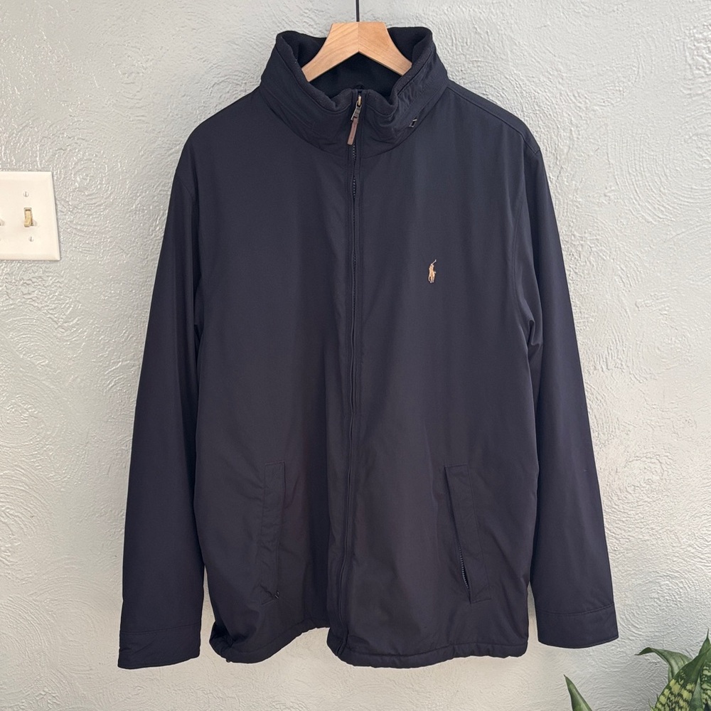 Polo by Ralph Lauren Full Zip Winter Jacket Hideaway Hood Coat XLT Pony Logo